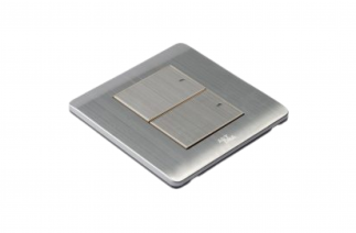 Công tắc LED đôi, 1 chiều - A66S-BK2A