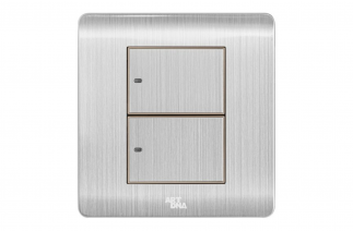 Công tắc LED đôi, 2 chiều - A66S-BK2B