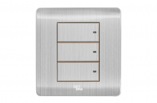 Công tắc LED ba, 1 chiều - A66S-BK3A