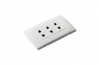 Ổ cắm ba, 2 chấu - A83-3SC02