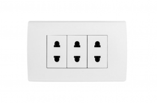 Ổ cắm ba, 2 chấu - A83-3SC02