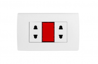 Hai ổ cắm + đèn báo - A83-2SC02+K20