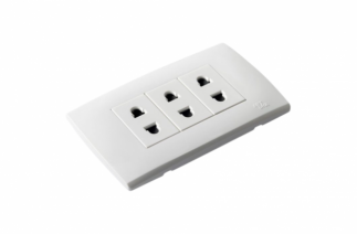 Ổ cắm ba, 2 chấu - A83-3SC02