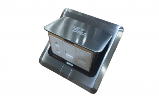 Ổ cắm âm sàn ARTDNA chất liệu INOX-AS-S-C03+02