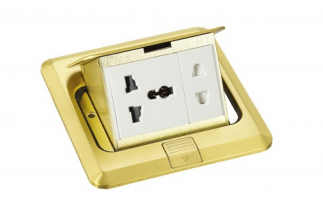 Ổ cắm âm sàn ARTDNA màu vàng - AS C-C03+02