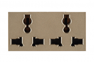 Ổ cắm đôi liều 3 chấu 16A đa năng - R32-O6