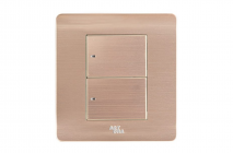 Công tắc led đôi, 2 chiều - A66-BK2B