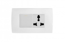 Công tắc đơn + Ổ cắm - A83-K01C03