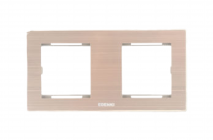 Mặt viền 2 module nhôm nâu đỏ- EL-AB02