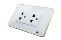 Ổ cắm viền nhôm