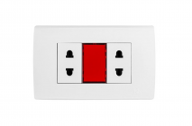 Hai ổ cắm + đèn báo - A83-2SC02+K20