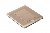 Công tắc led đôi, 1 chiều - A66-BK2A