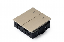 Hạt công tắc LED đôi, 1 chiều - A77-K2A