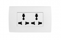 Ổ cắm đôi liền 3 chấu - A83-2MC03