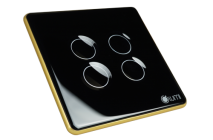 Công tắc kính lõm viền vàng