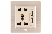 Ổ cắm đa năng + 2 cổng Sạc USB - A77-C06E24