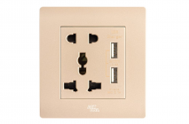 Ổ cắm đa năng +2 cổng sạc USB - A38V-C06E24