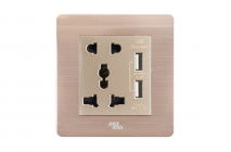 Ổ cắm đa năng + 2 cổng sạc USB - A66-C06E24